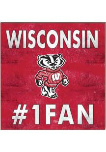 KH Sports Fan Wisconsin Badgers 10x10 #1 Fan Sign