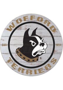 KH Sports Fan Wofford Terriers 20x20 Weathered Circle Sign