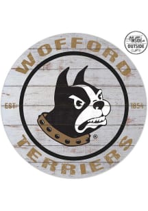 KH Sports Fan Wofford Terriers 20x20 In Out Weathered Circle Sign