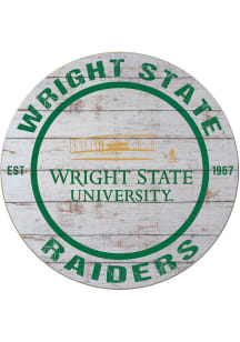 KH Sports Fan Wright State Raiders 20x20 Weathered Circle Sign