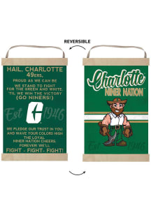 KH Sports Fan UNCC 49ers Fight Song Reversible Banner Sign