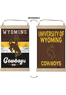 KH Sports Fan Wyoming Cowboys Reversible Retro Banner Sign