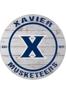 KH Sports Fan Xavier Musketeers 20x20 Weathered Circle Sign