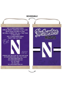 Purple Northwestern Wildcats Fight Song Reversible Banner Sign