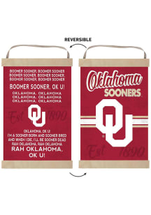 KH Sports Fan Oklahoma Sooners Fight Song Reversible Banner Sign