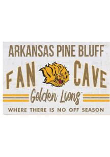 KH Sports Fan Arkansas Pine Bluff Golden Lions 34x23 Fan Cave Sign