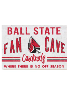 KH Sports Fan Ball State Cardinals 34x23 Fan Cave Sign
