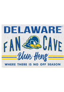 KH Sports Fan Delaware Fightin' Blue Hens 34x23 Fan Cave Sign