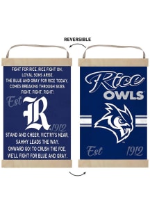 KH Sports Fan Rice Owls Fight Song Reversible Banner Sign
