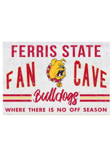 KH Sports Fan Ferris State Bulldogs 34x23 Fan Cave Sign