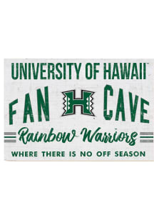 KH Sports Fan Hawaii Warriors 34x23 Fan Cave Sign