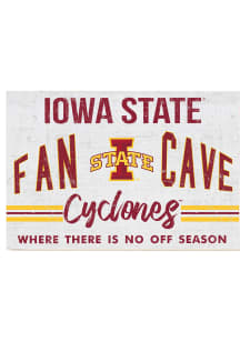 KH Sports Fan Iowa State Cyclones 34x23 Fan Cave Sign
