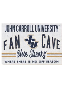 KH Sports Fan John Carroll Blue Streaks 34x23 Fan Cave Sign