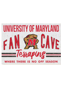 White Maryland Terrapins 34x23 Fan Cave Sign