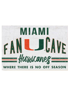 KH Sports Fan Miami Hurricanes 34x23 Fan Cave Sign