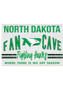 KH Sports Fan North Dakota Fighting Hawks 34x23 Fan Cave Sign
