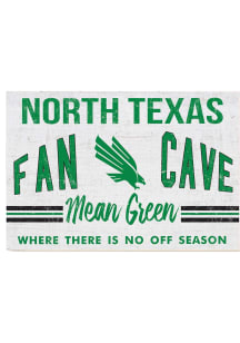 KH Sports Fan North Texas Mean Green 34x23 Fan Cave Sign