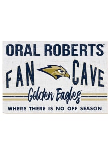 KH Sports Fan Oral Roberts Golden Eagles 34x23 Fan Cave Sign