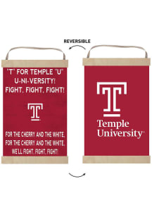 KH Sports Fan Temple Owls Fight Song Reversible Banner Sign