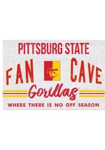 KH Sports Fan Pitt State Gorillas 34x23 Fan Cave Sign