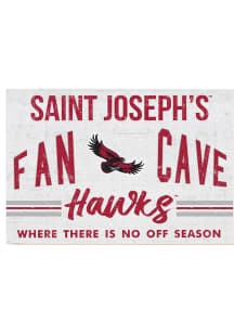 KH Sports Fan Saint Josephs Hawks 34x23 Fan Cave Sign