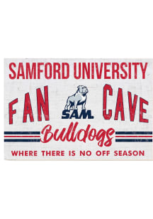 KH Sports Fan Samford University Bulldogs 34x23 Fan Cave Sign