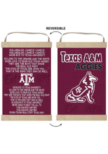 KH Sports Fan Texas A&amp;M Aggies Fight Song Reversible Banner Sign