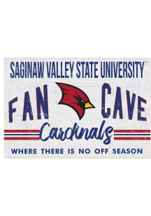 KH Sports Fan Saginaw Valley State Cardinals 34x23 Fan Cave Sign