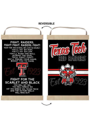 KH Sports Fan Texas Tech Red Raiders Fight Song Reversible Banner Sign