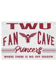 KH Sports Fan Texas Womans University 34x23 Fan Cave Sign