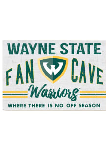 KH Sports Fan Wayne State Warriors 34x23 Fan Cave Sign