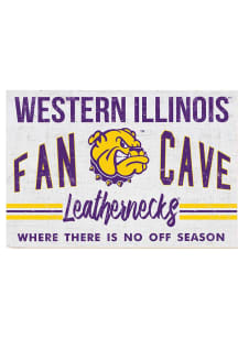 KH Sports Fan Western Illinois Leathernecks 34x23 Fan Cave Sign