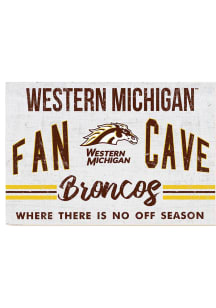 KH Sports Fan Western Michigan Broncos 34x23 Fan Cave Sign