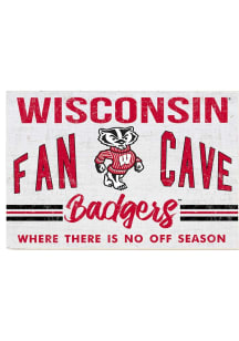 KH Sports Fan Wisconsin Badgers 34x23 Fan Cave Sign