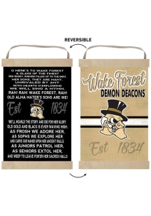 KH Sports Fan Wake Forest Demon Deacons Fight Song Reversible Banner Sign