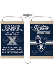 KH Sports Fan Xavier Musketeers Fight Song Reversible Banner Sign
