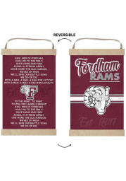 KH Sports Fan Fordham Rams Fight Song Reversible Banner Sign