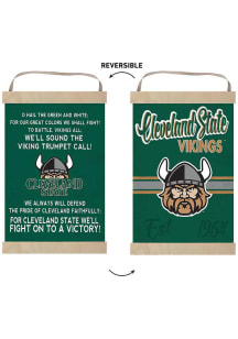 KH Sports Fan Cleveland State Vikings Fight Song Reversible Banner Sign