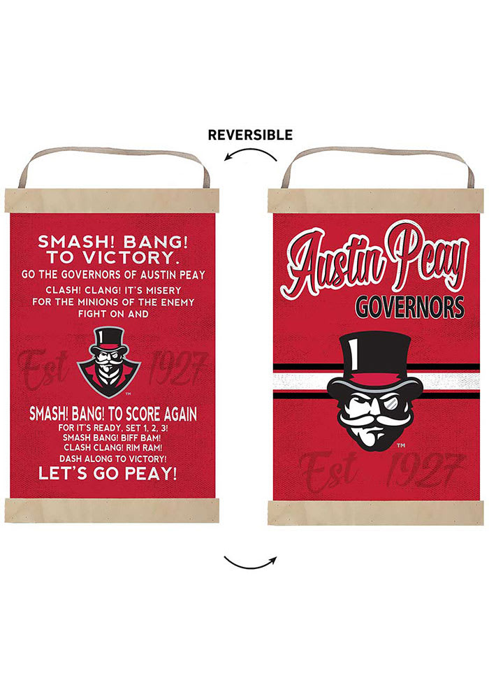 KH Sports Fan Austin Peay Governors Fight Song Reversible Banner Sign
