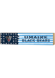 KH Sports Fan Maine Black Bears OHT 3x13 Block Sign