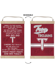 KH Sports Fan Troy Trojans Fight Song Reversible Banner Sign