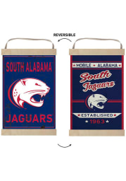 KH Sports Fan South Alabama Jaguars Faux Rusted Reversible Banner Sign