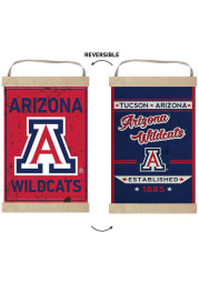 KH Sports Fan Arizona Wildcats Faux Rusted Reversible Banner Sign