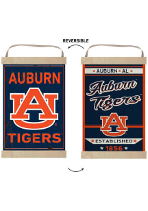 KH Sports Fan Auburn Tigers Faux Rusted Reversible Banner Sign