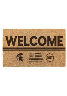 Tan Michigan State Spartans OHT Welcome Door Mat