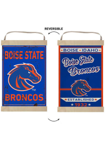 KH Sports Fan Boise State Broncos Faux Rusted Reversible Banner Sign