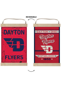 KH Sports Fan Dayton Flyers Faux Rusted Reversible Banner Sign