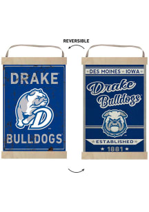 KH Sports Fan Drake Bulldogs Faux Rusted Reversible Banner Sign