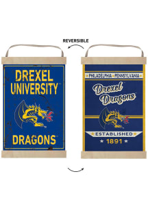 KH Sports Fan Drexel Dragons Faux Rusted Reversible Banner Sign