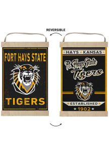 KH Sports Fan Fort Hays State Tigers Faux Rusted Reversible Banner Sign